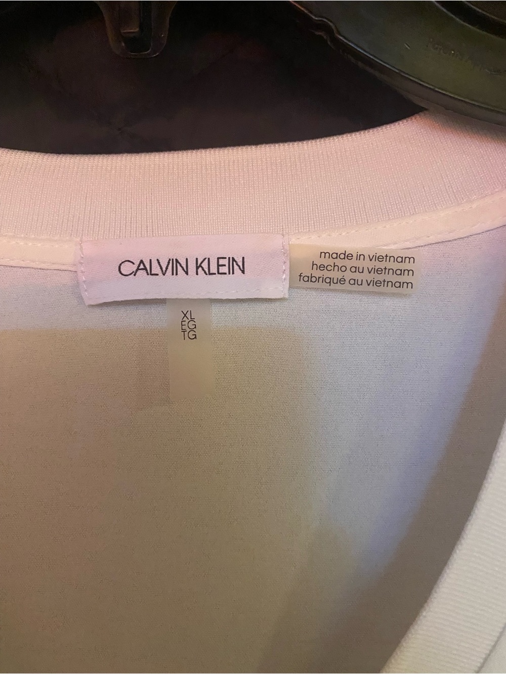 Calvin Klein Cream V-Neck Long Sleeve Tunic Top - Picture 2 of 4